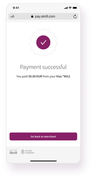 Payment flow screenshot complete payment